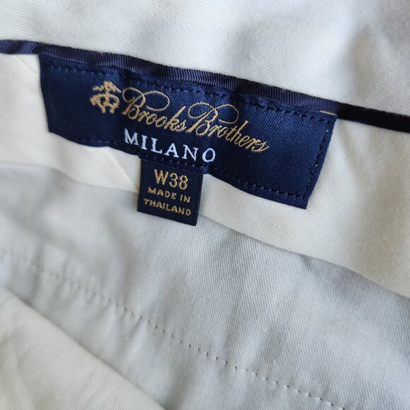 NWT Brooks Brothers Milano Fit Lanificio Di Pray Italian Wool Green Check Pants - Picture 6 of 14